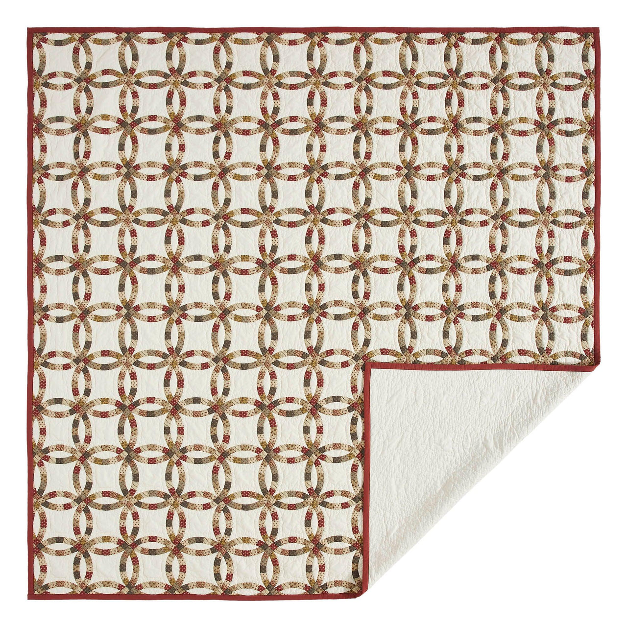 Custom House Wedding Rings Queen Quilt Set; 1-Quilt 94Wx94L w/2 Shams 21x27 - The Fox Decor