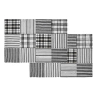 Sawyer Mill Black Quilted Placemat Set of 2 13x19 - The Fox Decor