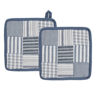 Sawyer Mill Blue Pot Holder Set of 2 8x8 - The Fox Decor