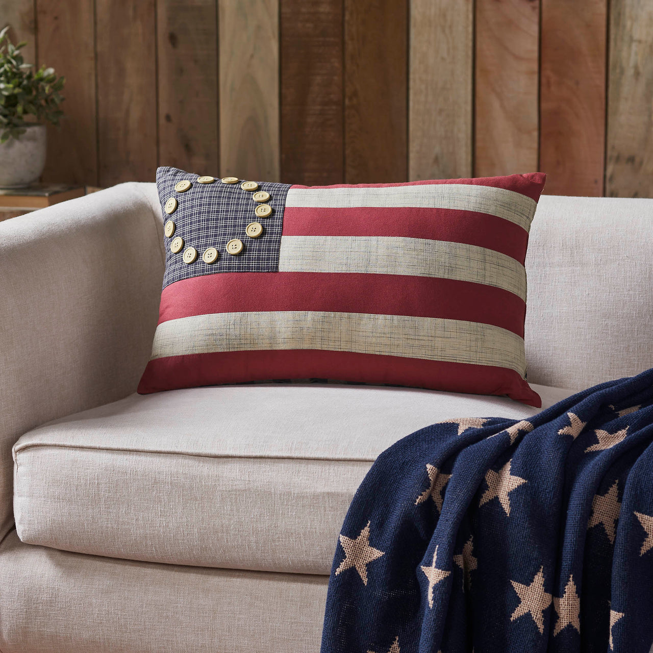 My Country Flag Pillow 14x22 VHC Brands