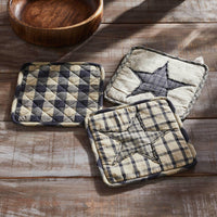 Thumbnail for My Country Patchwork Pot Holder Set of 3 8x8 - The Fox Decor