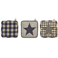 Thumbnail for My Country Patchwork Pot Holder Set of 3 8x8 - The Fox Decor