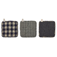 Thumbnail for My Country Patchwork Pot Holder Set of 3 8x8 - The Fox Decor