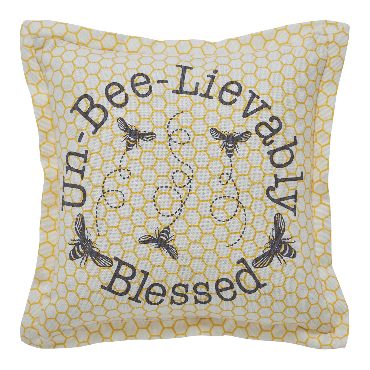 Buzzy Bees Un-Bee-Lievably Blessed Pillow 9x9 - The Fox Decor