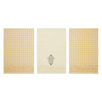 Thumbnail for Buzzy Bees Ruffled Tea Towel Set of 3 19x28 - The Fox Decor