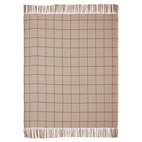 Thumbnail for Connell Burgundy Windowpane Woven Throw 50