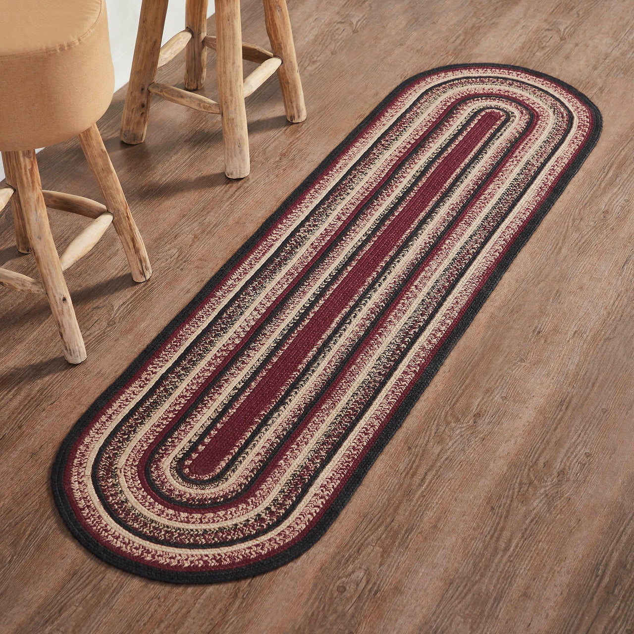 Connell Jute Rug/Runner Oval w/ Pad 22x78 - The Fox Decor