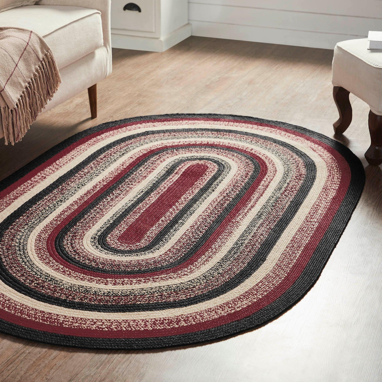 Connell Jute Rug Oval w/ Pad 48x72 - The Fox Decor