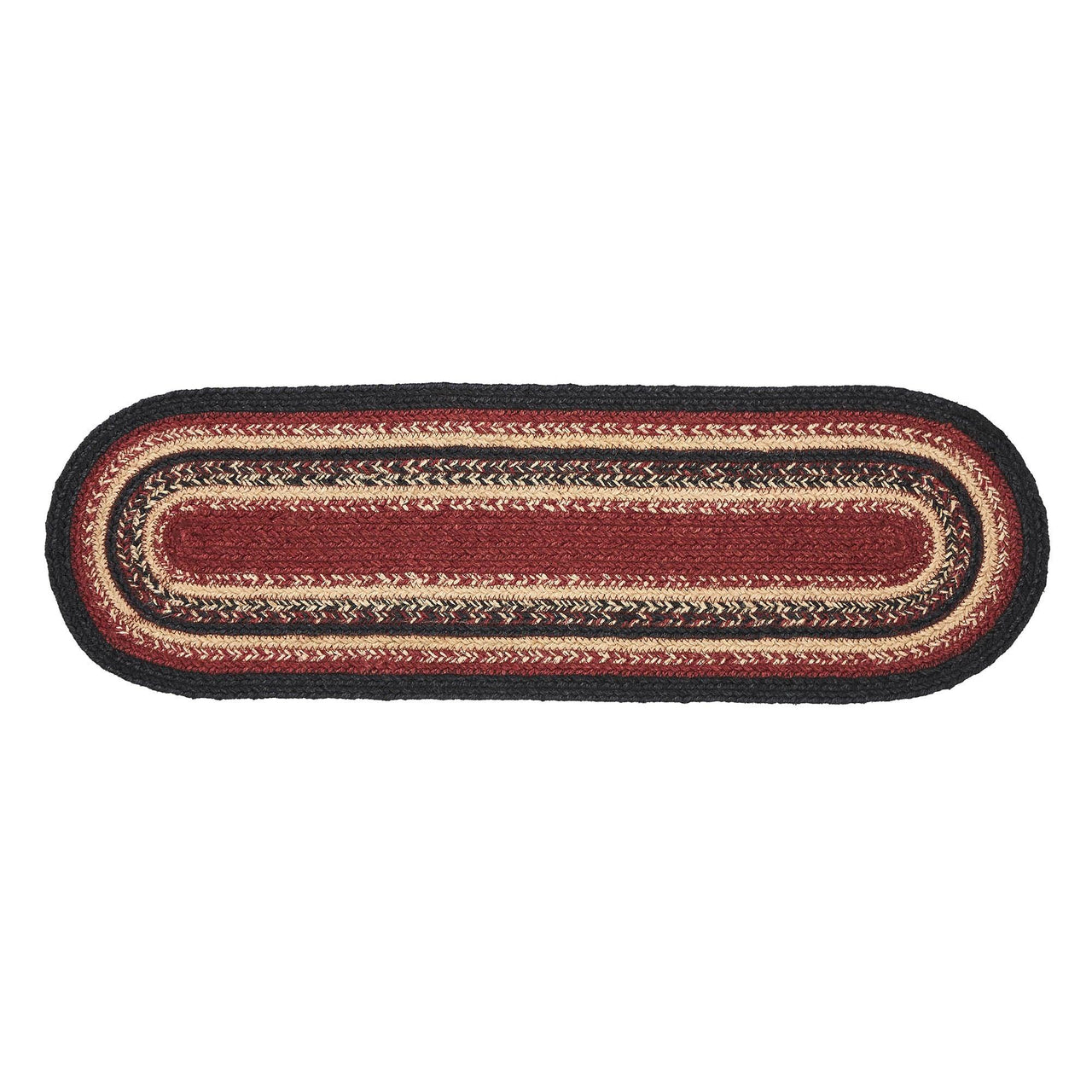 Connell Jute Stair Tread Oval Latex 8.5x27 - The Fox Decor