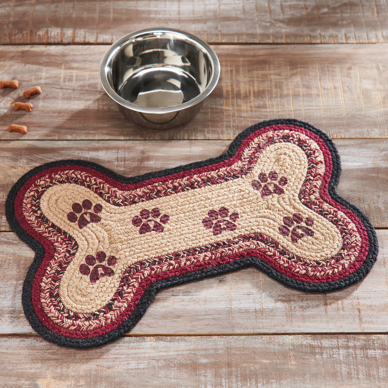 Connell Small Bone Rug Stencil Paws 11.5"x17.5" VHC Brands - The Fox Decor
