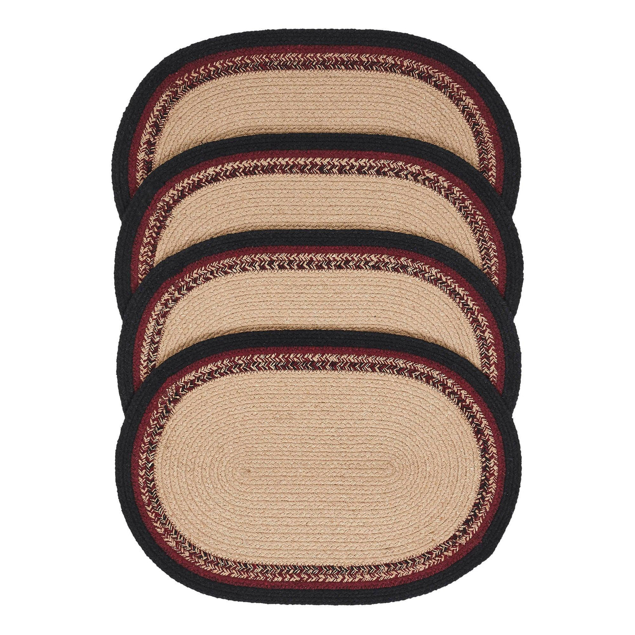 Connell Oval Placemat Stencil Stars Set of 4 13x19 - The Fox Decor