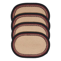 Connell Oval Placemat Stencil Stars Set of 4 13x19 - The Fox Decor