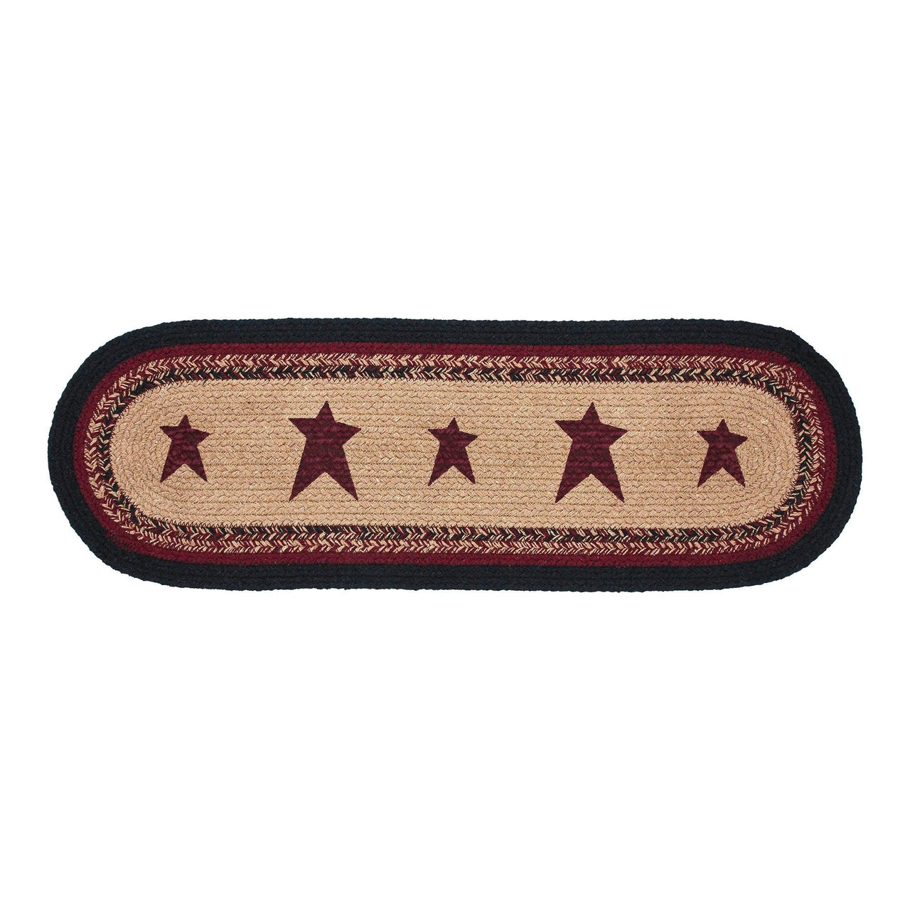 Connell Oval Runner Stencil Stars 8x24 - The Fox Decor