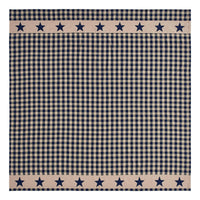 Thumbnail for Allegiance Navy & Tan Check Shower Curtain 72x72 - The Fox Decor