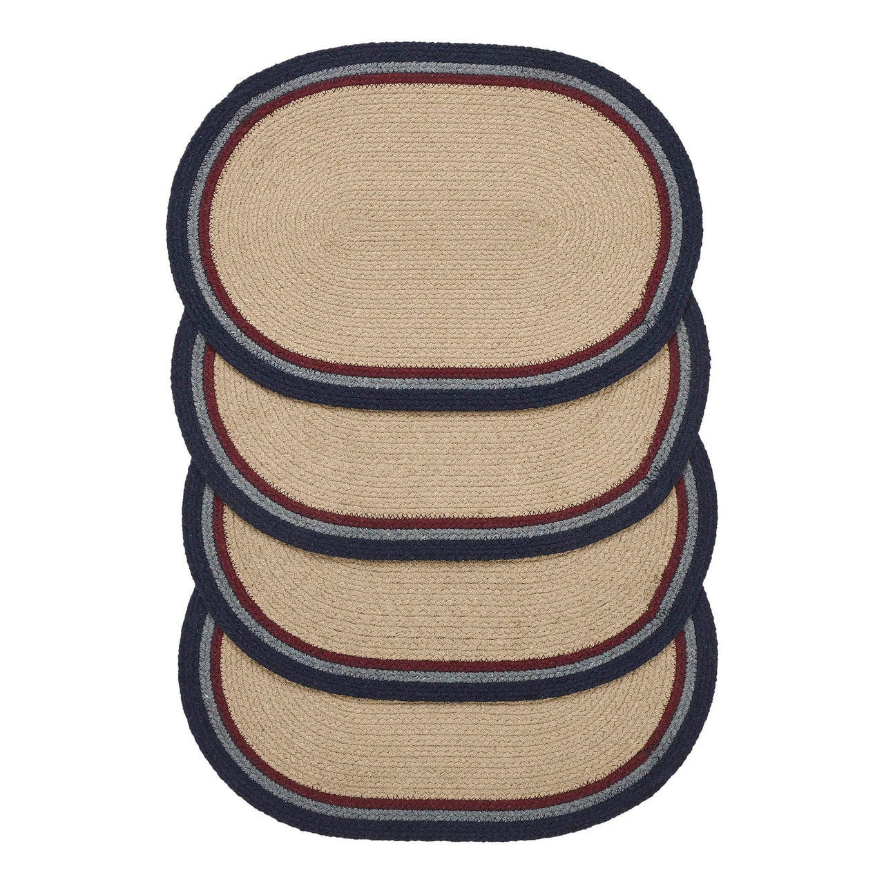 My Country Oval Placemat Stencil Stars Set of 4 13x19 - The Fox Decor