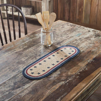 My Country Oval Runner Stencil Stars 8x24 - The Fox Decor