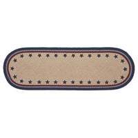 My Country Oval Runner Stencil Stars 12x36 - The Fox Decor