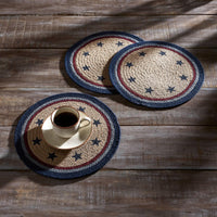 My Country Trivet Stencil Stars 12 inch Diameter Set of 3 - The Fox Decor