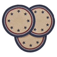 My Country Trivet Stencil Stars 12 inch Diameter Set of 3 - The Fox Decor