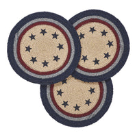 My Country Trivet Stencil Stars 8 inch Diameter Set of 3 - The Fox Decor