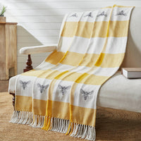 Thumbnail for Buzzy Bees Woven Throw 50x60 - The Fox Decor