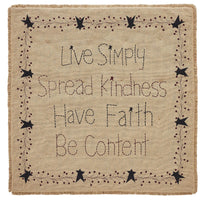 Thumbnail for Pip Vinestar Burlap Lap Throw 32Wx32L - The Fox Decor