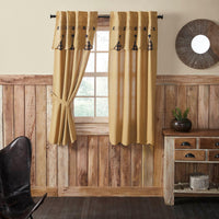 Pip Vinestar Short Panel with Attached Scalloped Layered Valance Set of 2 63x36 - The Fox Decor