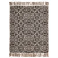 Thumbnail for Custom House Black Tan Jacquard Woven Throw 50x60 - The Fox Decor