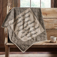 Thumbnail for Custom House Black Tan Jacquard Quilted Lap Throw 34Wx34L - The Fox Decor