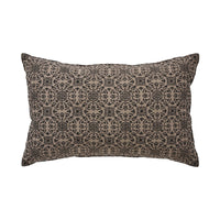 Custom House Black Tan Jacquard Pillow 14x22 - The Fox Decor