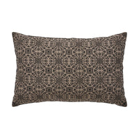 Thumbnail for Custom House Black Tan Jacquard Amazing Grace Pillow 14x22 - The Fox Decor
