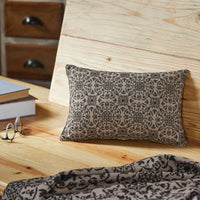 Custom House Black Tan Jacquard Pillow 9.5