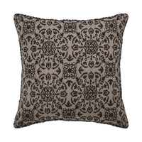 Custom House Black Tan Jacquard Pillow 9x9 - The Fox Decor