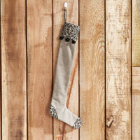 Thumbnail for Custom House Black Tan Jacquard Prim Stocking 7x19 - The Fox Decor