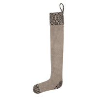 Thumbnail for Custom House Black Tan Jacquard Prim Stocking 7x19 - The Fox Decor
