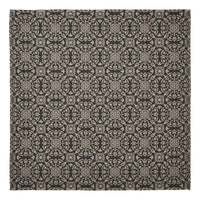 Custom House Black Tan Jacquard Table Topper 42x42 - The Fox Decor