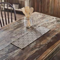 Thumbnail for Custom House Black Tan Jacquard Runner 8x24 - The Fox Decor