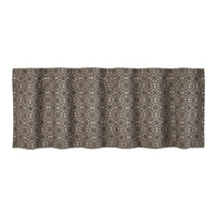 Custom House Black Tan Jacquard Valance 18x60 - The Fox Decor