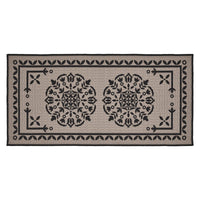 Custom House Black Tan Jacquard Polyester Bathmat 17x36 - The Fox Decor