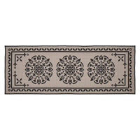 Custom House Black Tan Jacquard Polyester Bathmat 17x48 - The Fox Decor