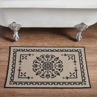 Thumbnail for Custom House Black Tan Jacquard Polyester Bathmat 20x30 - The Fox Decor