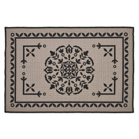 Thumbnail for Custom House Black Tan Jacquard Polyester Bathmat 20x30 - The Fox Decor