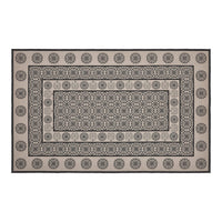 Thumbnail for Custom House Black Tan Jacquard Polyester Rug Rect 60x96 - The Fox Decor