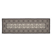 Thumbnail for Custom House Black Tan Jacquard Polyester Stair Tread Rect Latex 8.5x27 - The Fox Decor
