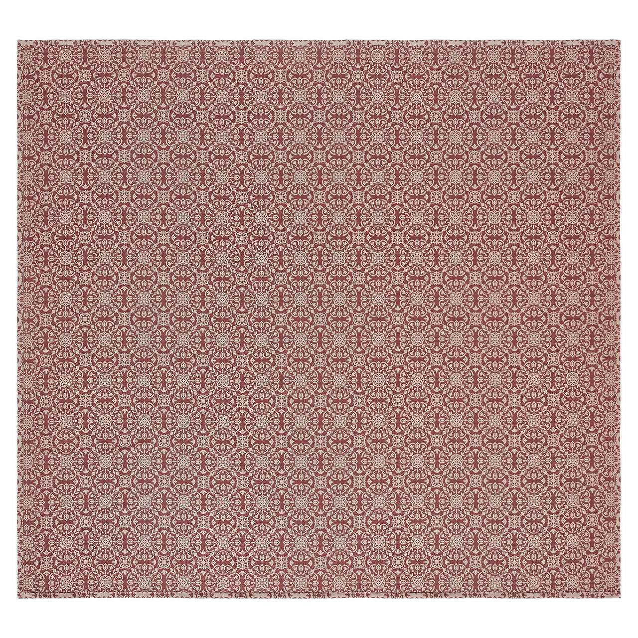 Custom House Burgundy Tan Jacquard King Coverlet 106Wx97L - The Fox Decor