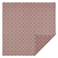 Custom House Burgundy Tan Jacquard Queen Coverlet 94Wx94L - The Fox Decor