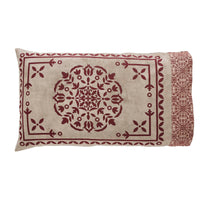 Thumbnail for Custom House Burgundy Tan Jacquard Standard Pillow Case Set of 2 21x30+4 - The Fox Decor