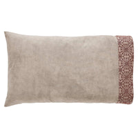 Thumbnail for Custom House Burgundy Tan Jacquard Standard Pillow Case Set of 2 21x30+4 - The Fox Decor