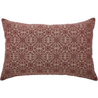 Thumbnail for Custom House Burgundy Tan Jacquard Pillow 14