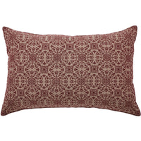 Thumbnail for Custom House Burgundy Tan Jacquard Pillow 14
